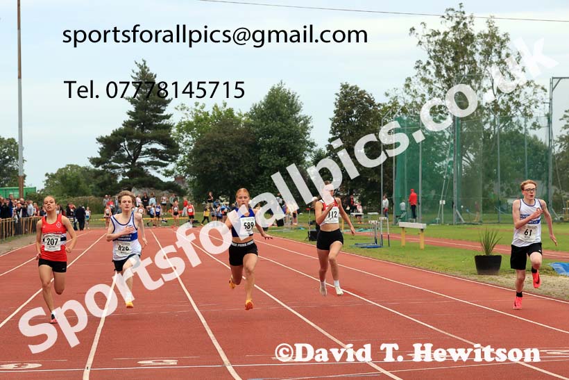 100 metres, 2025 NEGP No 5 Monkton, Wednesday, July 23rd. Photo: David T. Hewitson/Sports for All Pics